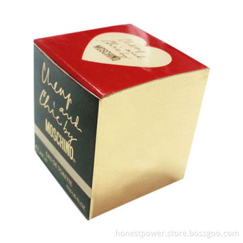 Cosmetic Packing Box, Made of Gold Card Paper, Customized Sizes and Designs Accepted